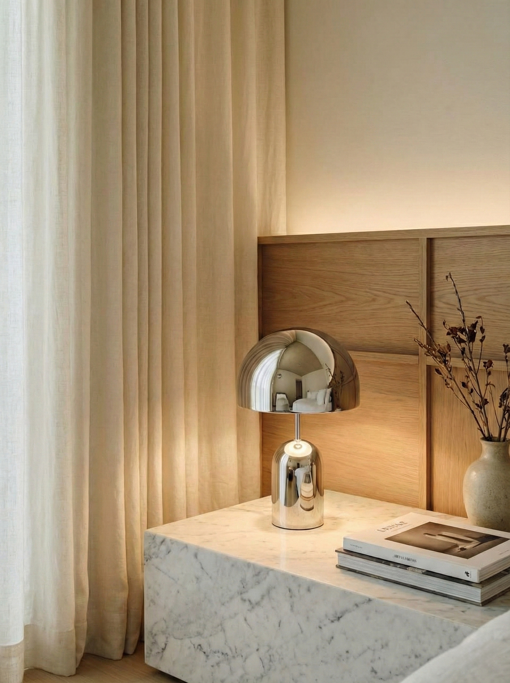 Lampe champignon argentée : pourquoi elle cartonne et comment la mettre en scène